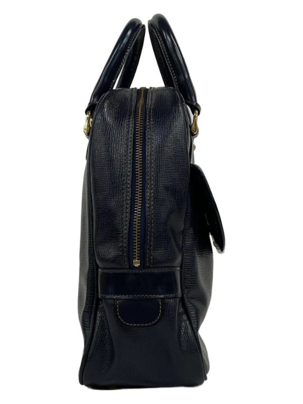 Burberry's - Dark Navy Patent Leather Handbag - Picture 11 of 14